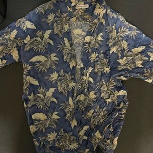 Pierre Cardin Blue Floral Men's Shirt Jacket